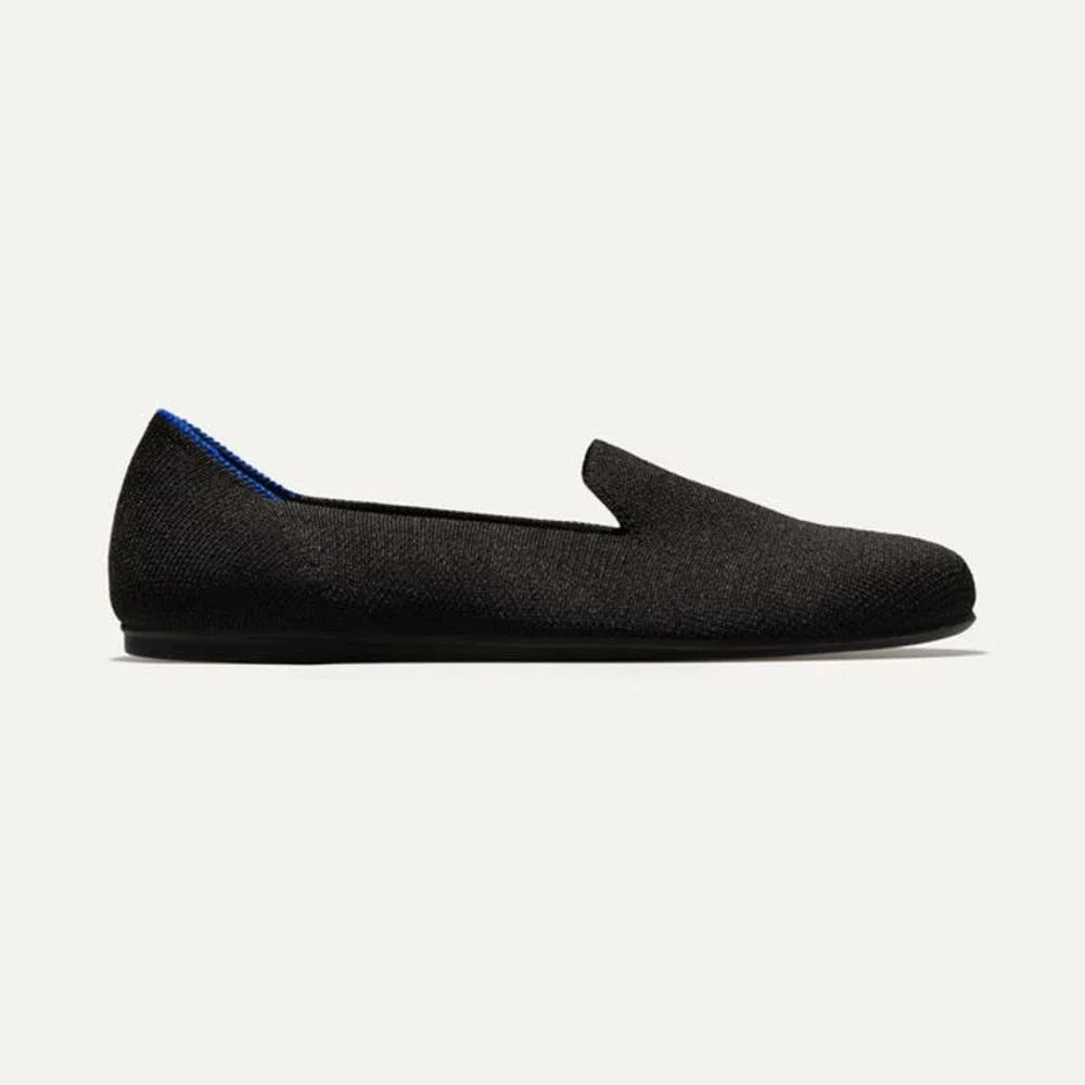Rothy's The Loafers Flat Slip On Shoes Black Women's Size 7.5 NWOB